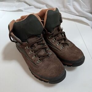 Timberland Men's Euro Hiker, Size 8.5,  Brown Suede/ Green